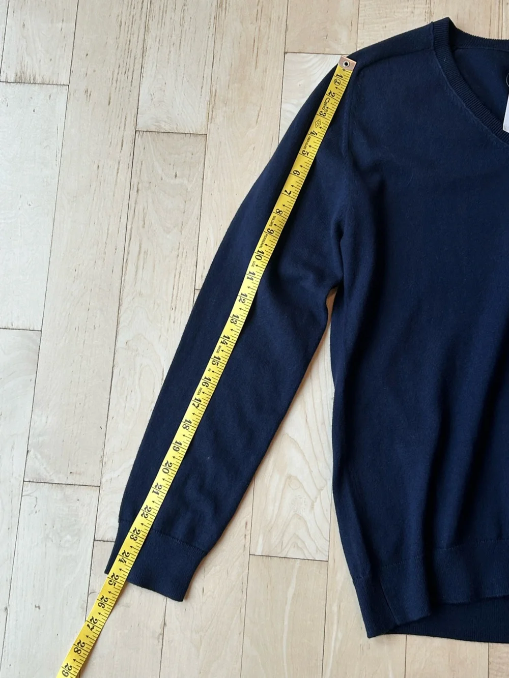 J.Crew Cotton/Cashmere V-Neck Navy Blue Sweater Size Small NWT